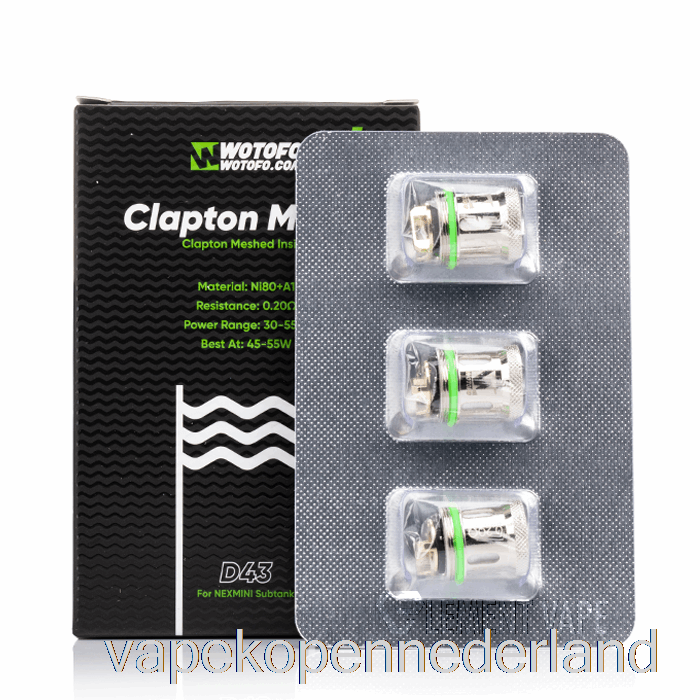 Elektronische Sigaret Vape Wotofo Nexmini Vervangende Spoelen 0.2ohm D43 Clapton Mesh Spoelen